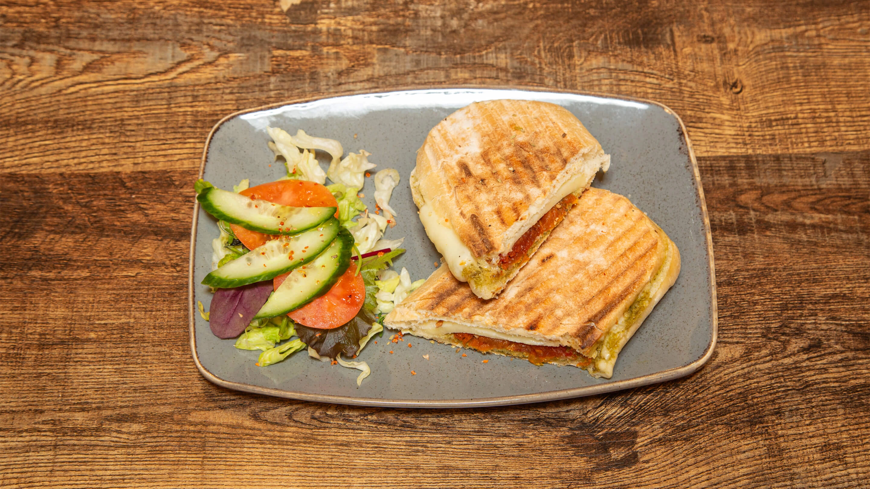 Mozzarella Sun Dried Tomato & Pesto Panini