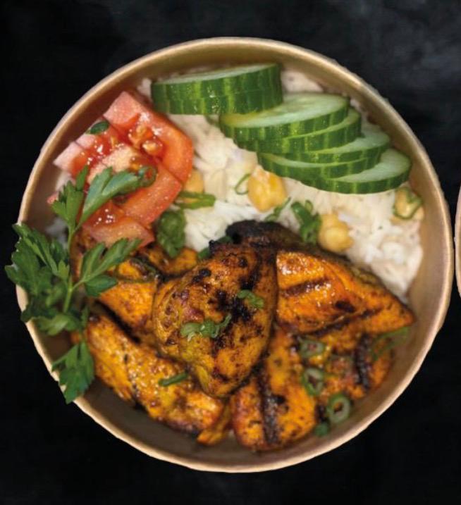 Mediterranean Grilled Chicken Rice Bowl